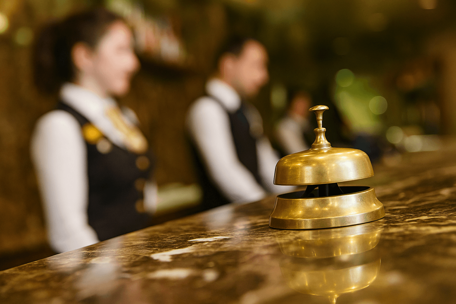 Hotel person receiving a delivery